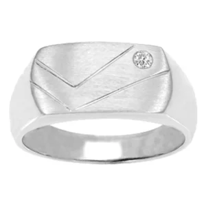Anillo sello plata hombre ancho clásico