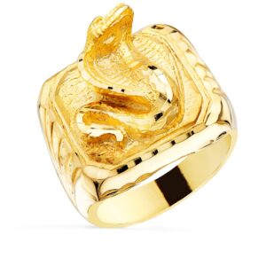 Sello de hombre chapado  Serpiente Oro Amarillo 18K